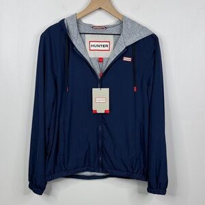 Hunter Men's NWT Original Lightweight Packable Shell Jacket Blue Grey Medium